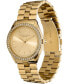ფოტო #5 პროდუქტის Women's Bejeweled Gold-Tone Stainless Steel Watch 34mm