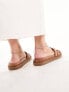 ALDO Wylalaendar padded footbed sandals medium brown leather 40 - фото #5