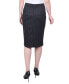 ფოტო #2 პროდუქტის Petite Printed Knee Length Double Knit Skirt