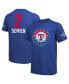 Фото #1 товара Men's Threads Marcus Semien Royal Texas Rangers 2023 World Series Champions Name and Number T-shirt