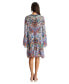 ფოტო #2 პროდუქტის Women's Short long bell sleeves dress