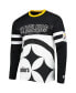 Men's Black, White Pittsburgh Steelers Halftime Long Sleeve T-shirt