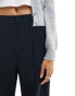 Фото #6 товара Pieces Tall wide leg tailored trousers in charcoal pinstripe