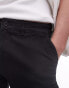 Topman slim chino shorts in black