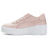 Фото #3 товара Puma Cali Perforated Lace Up Platform Wedge Womens Pink Sneakers Casual Shoes 3