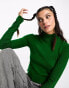 Фото #2 товара JJXX soft knit roll neck top in bright green