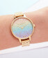 Women's Rainbow Gold-Tone Stainless Steel Bracelet Watch 34mm