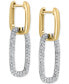 ფოტო #4 პროდუქტის EFFY® Diamond Pavé Link Drop Earrings (5/8 ct. t.w.) in 14k White and Yellow Gold