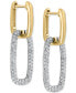 Фото #4 товара EFFY® Diamond Pavé Link Drop Earrings (5/8 ct. t.w.) in 14k White and Yellow Gold