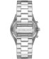 Men's Slim Runway Silver-Tone Stainless Steel Bracelet Watch, 44mm