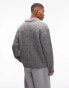 Фото #2 товара Topman relaxed open collar jumper in grey marl