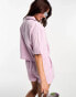 Фото #2 товара Esmee Exclusive beach linen short sleeve shirt co-ord in lilac