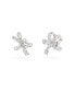 Crystal Bow Small Volta Stud Earrings