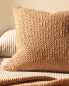 Waffle-knit cushion cover