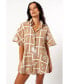 Women's Sebastian Romper Tan soleil print, XSmall - фото #1