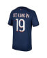 ფოტო #4 პროდუქტის Men's Lee Kang In Navy Paris Saint-Germain 2023/24 Home Authentic Player Jersey