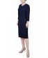 Women's Textured 3/4 Sleeve Two Piece Dress Set