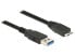 Фото #1 товара Delock 85072 - 1 m - USB A - Micro-USB B - USB 3.2 Gen 1 (3.1 Gen 1) - Male/Male - Black