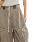 ფოტო #5 პროდუქტის Women's Outta Sight Striped Cotton Parachute Pants