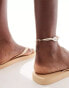 Фото #3 товара ASOS DESIGN anklet with faux shell and gold bead design