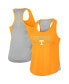 Фото #1 товара Women's Tennessee Orange Tennessee Volunteers Sachs 2-Hit Scoop Neck Racerback Tank Top