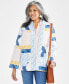 Фото #1 товара Women's Patchwork Quilted Open-Front Jacket, Created for Macy's