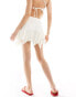 Фото #2 товара Cotton On hanky hem mini skirt in coconut texture co-ord