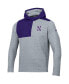 Фото #2 товара Men's Gray Northwestern Wildcats Survivor Fleece Hoodie Quarter-Zip Jacket