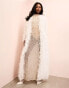 Фото #1 товара ASOS LUXE faux feather longline duster coat in white