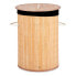 Laundry basket Natural Black Metal Bamboo 48 L MDF Wood (4 Units)