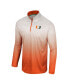 Фото #3 товара Men's White, Orange Miami Hurricanes Laws of Physics Quarter-Zip Windshirt