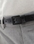 Фото #11 товара ASOS DESIGN smart leather skinny belt with silver buckle in black