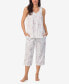 ფოტო #1 პროდუქტის Women's Sleeveless Capri PJ Set