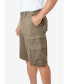 Big & Tall by KingSize 12" Side-Elastic Stacked Cargo Pocket Shorts