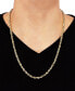 ფოტო #2 პროდუქტის Men's Glitter Rope 24" Chain Necklace (4.5mm) in 14k Gold