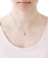 ფოტო #2 პროდუქტის Pink Amethyst (1-3/4 ct. t.w.) & Diamond Accent Heart Drop 18" Pendant Necklace in 10k Rose Gold