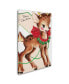 Фото #2 товара Vintage Apple Collection 'Vintage Xmas Card Deer' Canvas Art - 19" x 12" x 2"