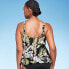 Women's Tropical Print Underwire V-Neck Tankini Top- Kona Sol Multi M