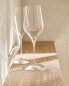 Plain crystalline wine glass