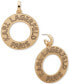 Gold-Tone Logo Circle Drop Earrings