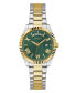 ფოტო #1 პროდუქტის Women's Two Tone Stainless Steel Day and Date Bracelet Watch 36mm