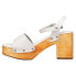 Фото #3 товара Corkys Country Club Wood Platform Womens White Casual Sandals 81-0014-WHTE
