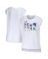 Фото #2 товара Women's White New York Rangers Greetings From Muscle T-shirt