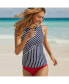 Фото #1 товара Women's Chlorine Resistant High Neck UPF 50 Modest Tankini Swimsuit Top