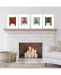 Фото #2 товара Red and Green Holiday Gnomes - Christmas Linen Wall Art 4 CtArtisms - 8" x 10"