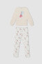 Kız Çocuk 2'li Pelüş Pijama Takım