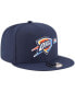 Фото #4 товара Men's Navy Oklahoma City Thunder Official Team Color 9FIFTY Adjustable Snapback Hat