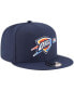 Men's Navy Oklahoma City Thunder Official Team Color 9FIFTY Adjustable Snapback Hat