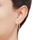 ფოტო #2 პროდუქტის Polished Oval Tube Hoop Earrings in 10k Gold, 1 inch
