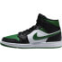 Кроссовки Nike Air Jordan 1 Mid Green Toe (Белый, Зеленый, Черный)